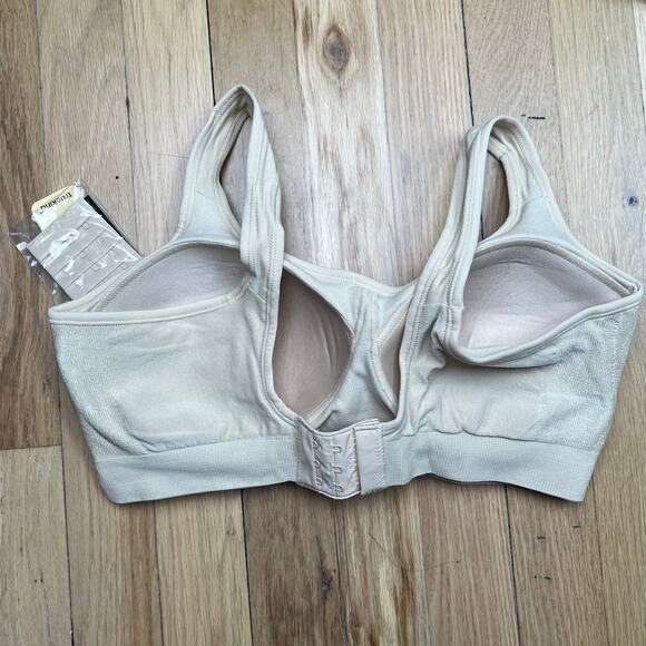 NEW Truekind Women's L Daily Comfort Wirefree Shaper Bra Beige Nude Casual - Picture 2 of 9